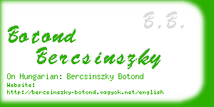 botond bercsinszky business card